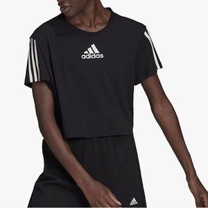 NEW ADIDAS Women's Cotton-Touch Cropped Sport Tee Size:XL